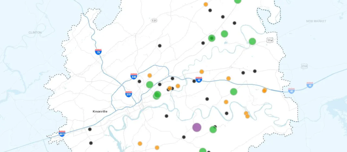 Knoxville TN Power Outage Map